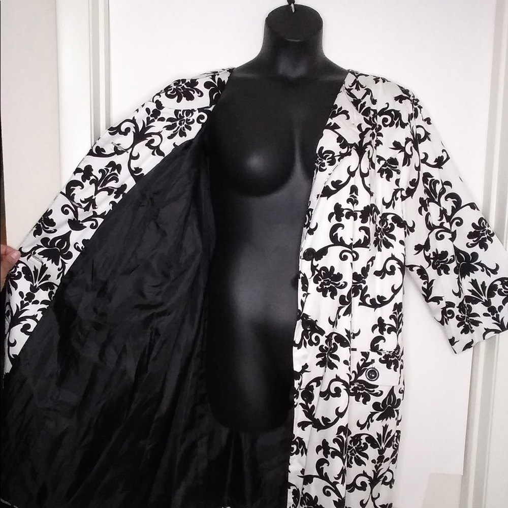NWT Ashley Stewart Black/White Lined Jacket Sz 24W - Picture 4 of 4